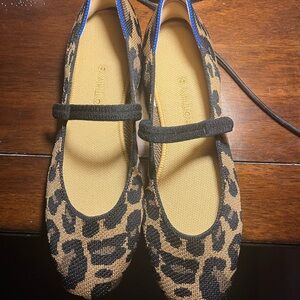 Rothy's size 10 Leopard Print the Square Mary Jane’s